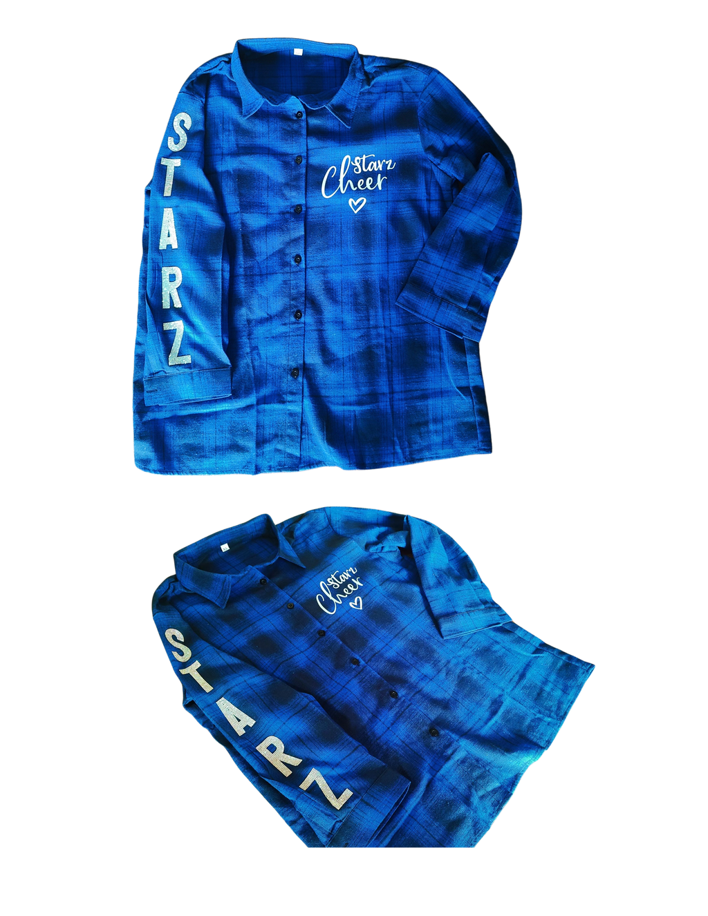 Plaid Print Flannel Shirt (Blue & Black)