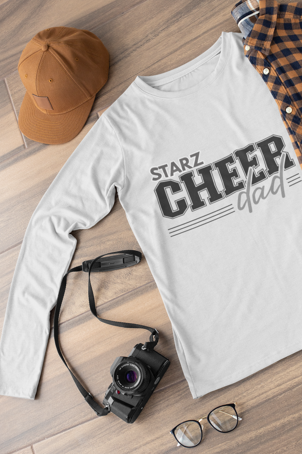 Light Grey CHEER Dad T-shirt