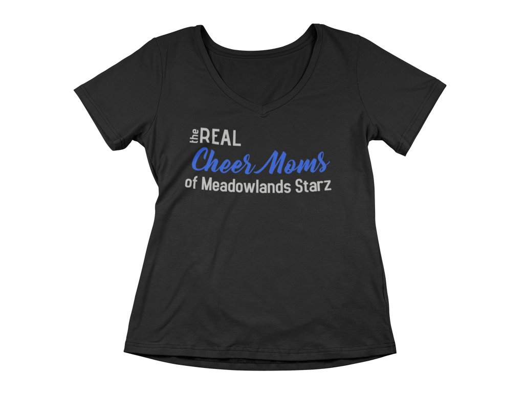 The Real Cheer Moms V Neck - Short Sleeve T-Shirt