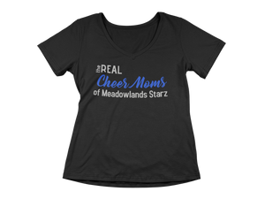 The Real Cheer Moms V Neck - Short Sleeve T-Shirt